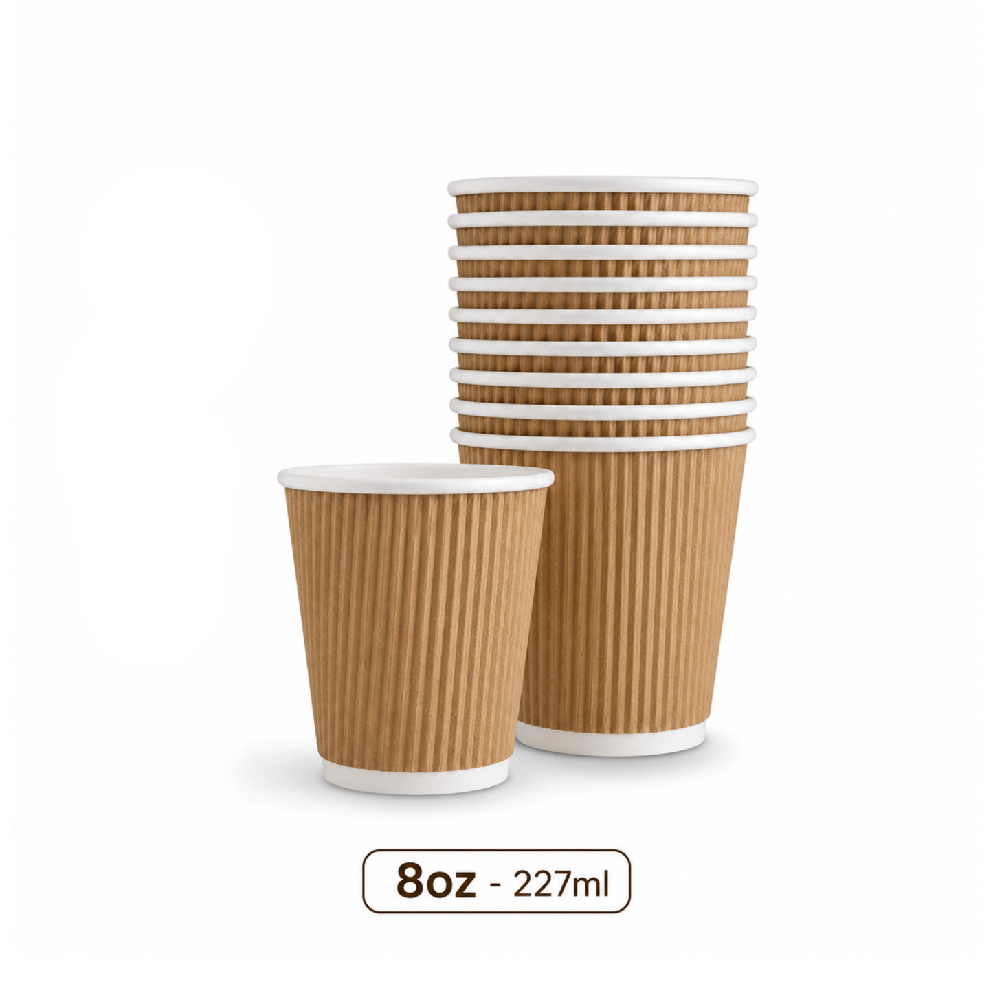 Brown Ripple Coffee Cup