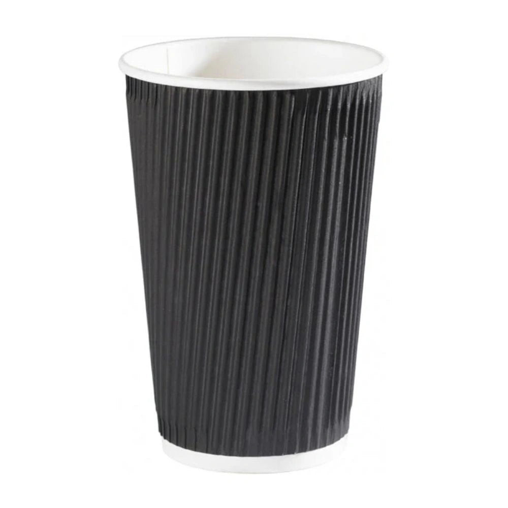 Black Ripple Coffee Cup (500 Per Box)