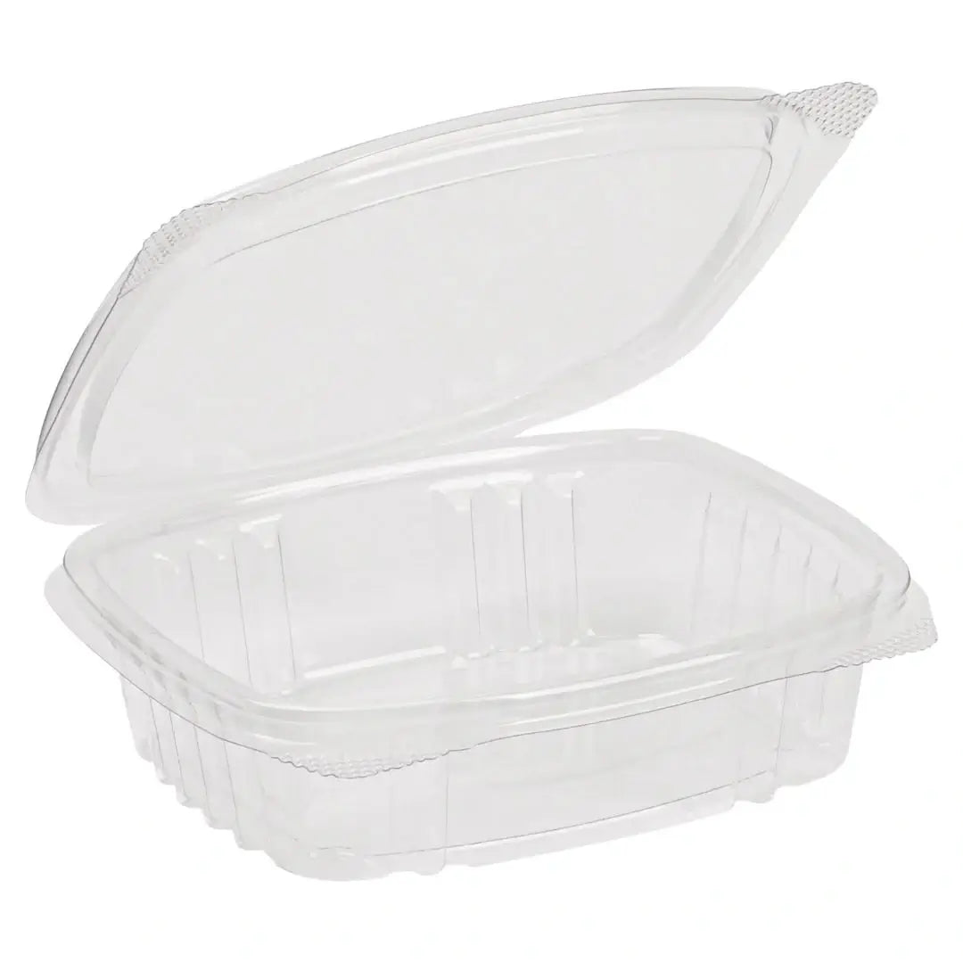 Rectangular Pet Hinged Container With Dome Lid (200 Per Box)