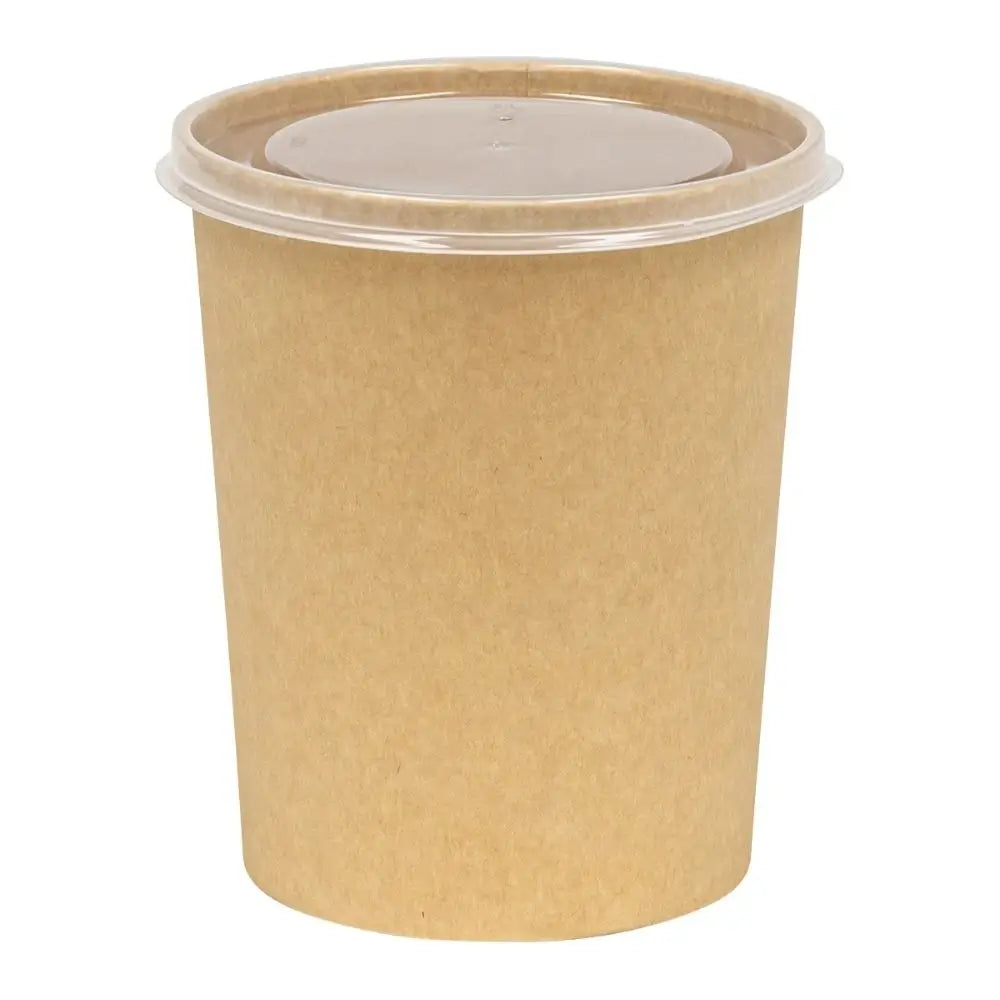 32oz Brown Kraft Soup Cup With Lid (250 Per Box)