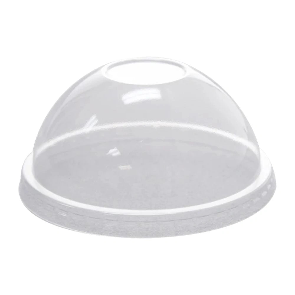 Dome Lid With Cross Whole For 8oz Cup (1000 Per Box)