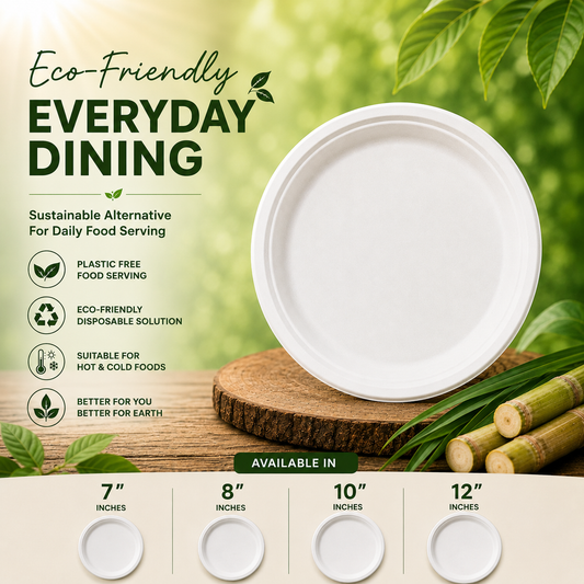 Bagasse Plates - Round