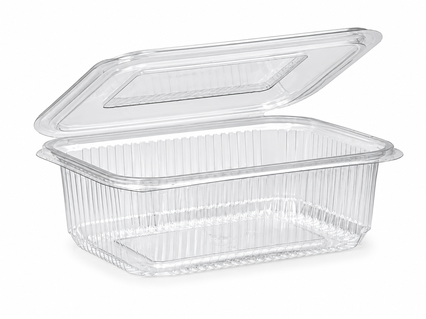 Rectangle Pet Hinged Container with Dome Lid