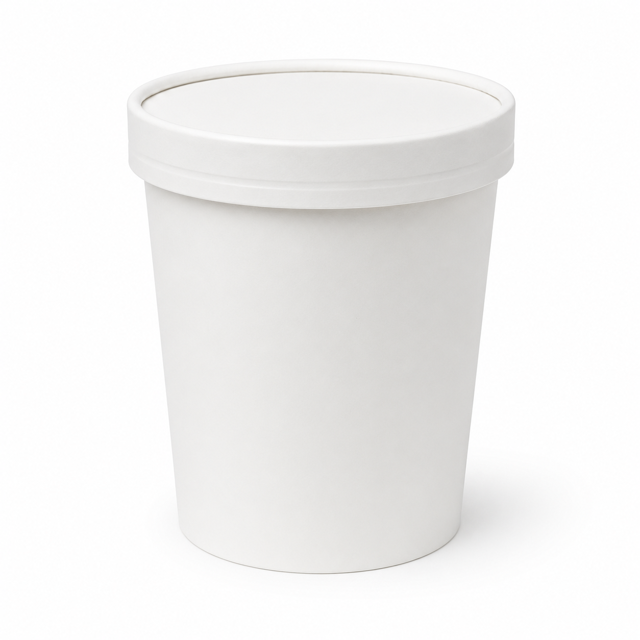 32oz Brown/White Soup Cup with Lid (250 Per Box)