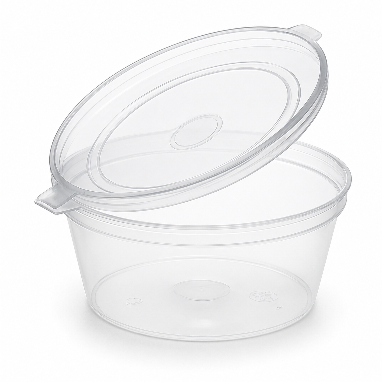 Hinged Round Containers (1000 Per Box)