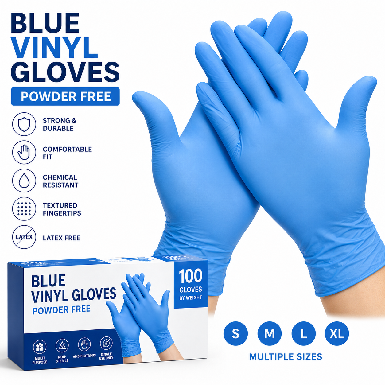 Vinyl Gloves (100X10 Per Box)