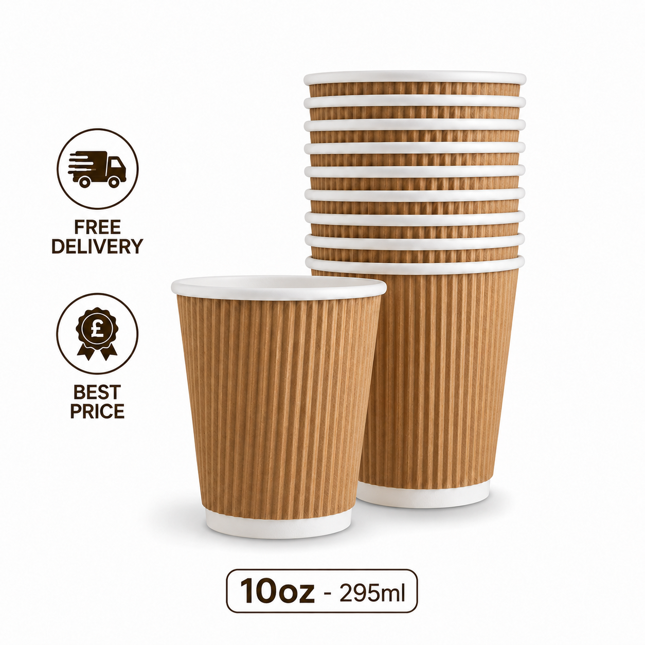 Brown Ripple Coffee Cup