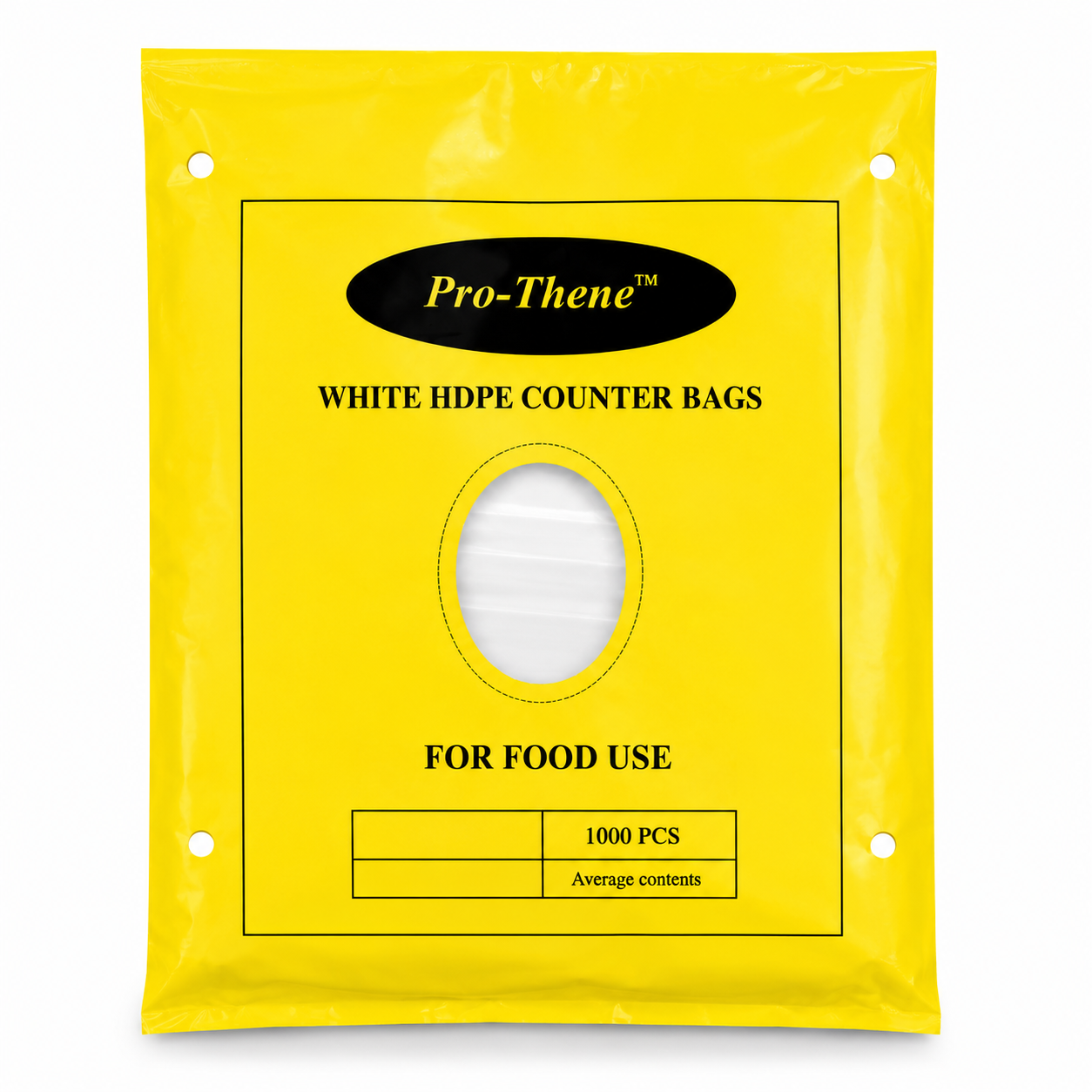 Pro-Thene HDPE Counter Bag White (1000 Per Box)