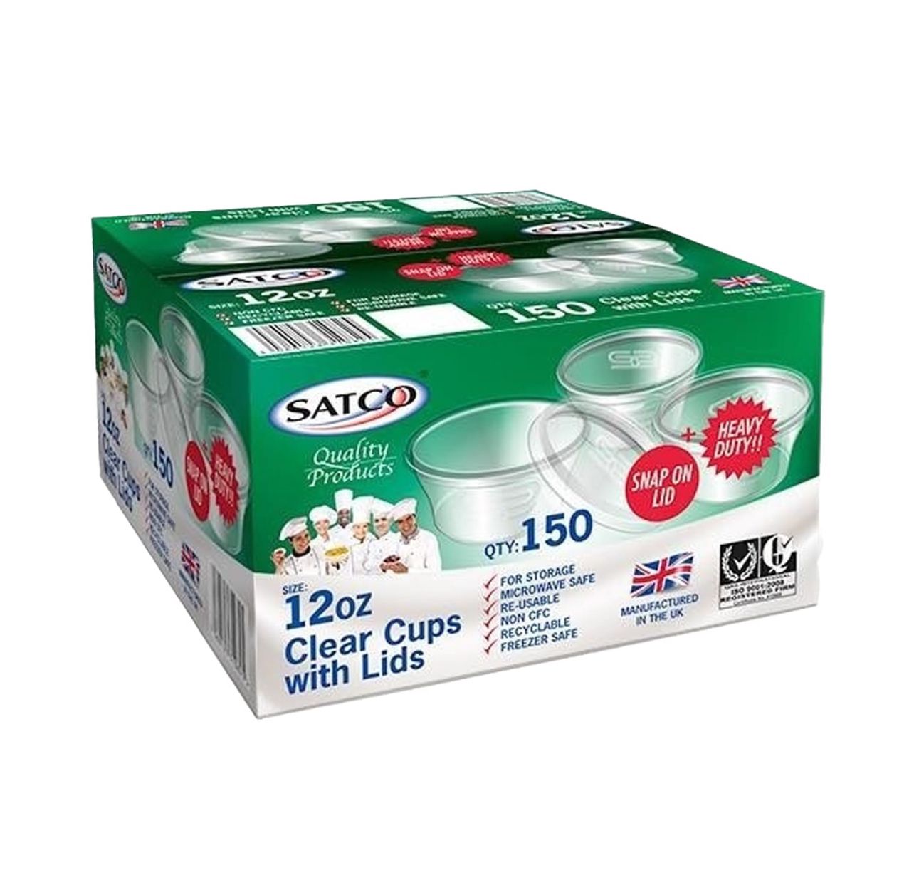 SATCO 120Z ROUND POTS WITH LIDS 150