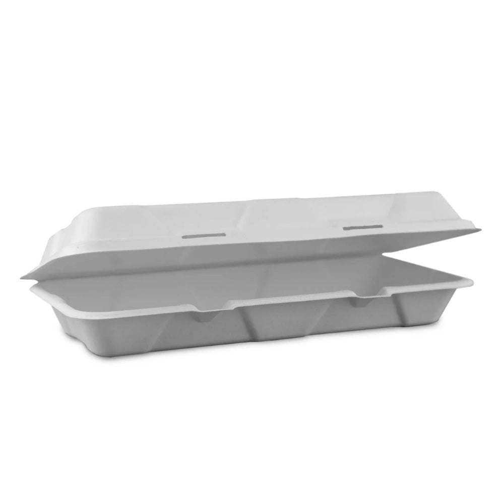 Bagasse White Clamshell Boxes