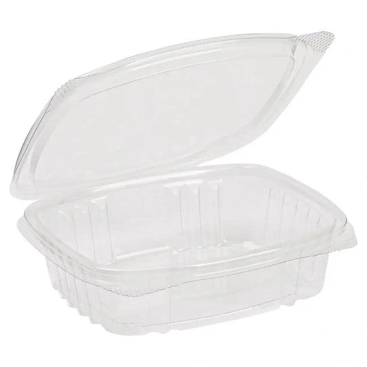 Rectangular Pet Hinged Container With Dome Lid (200 Per Box)