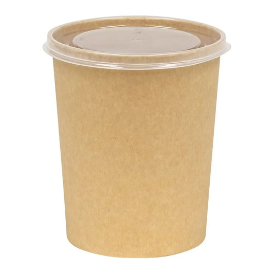 32oz Brown Kraft Soup Cup With Lid (250 Per Box)
