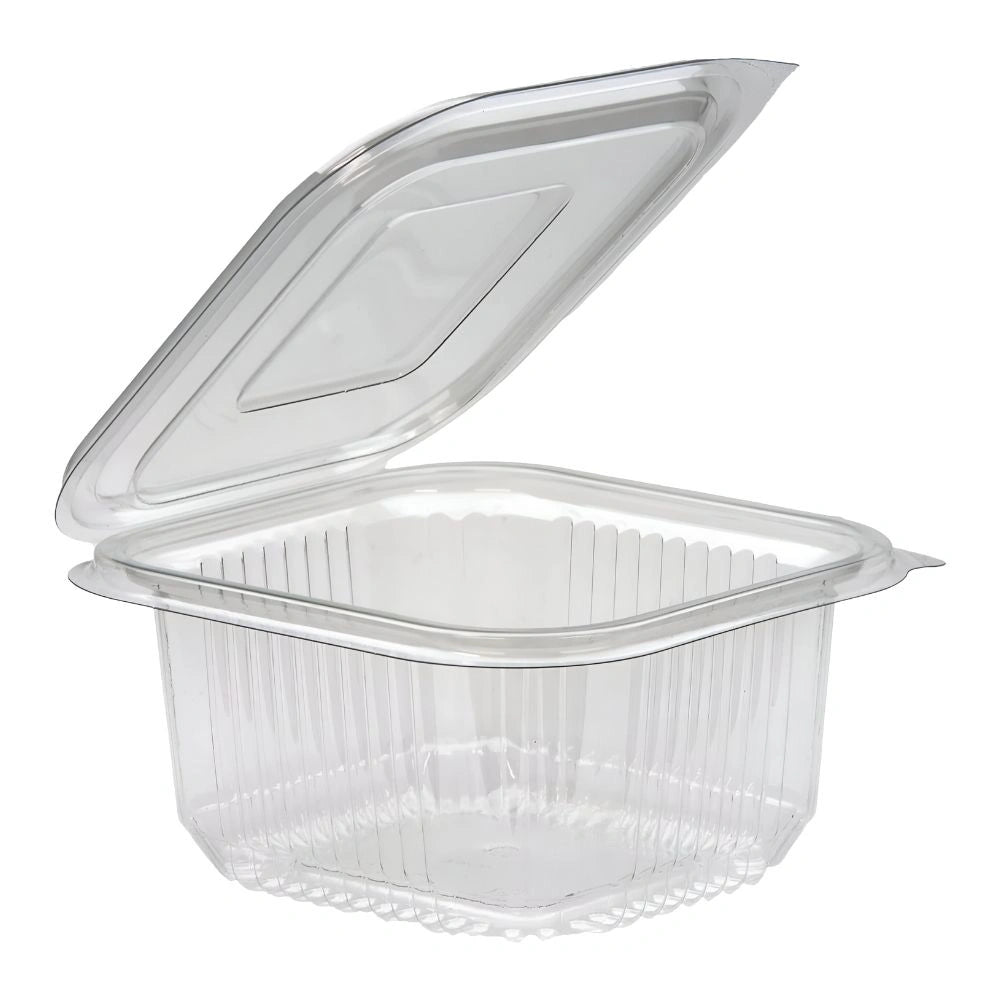 Square Pet Hinged Container (500 Per Box)