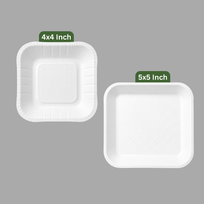 White Paper Tray - Square (1000 per box)