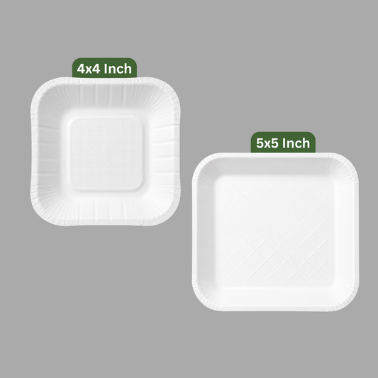 White Paper Tray - Square (1000 per box)