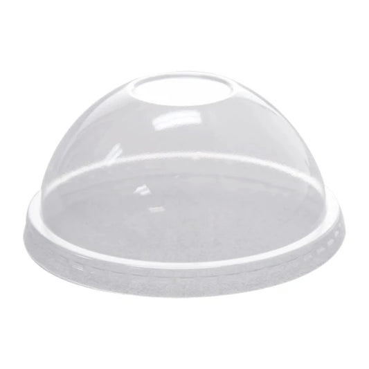 Dome Lid With Cross Whole For 8oz Cup (1000 Per Box)