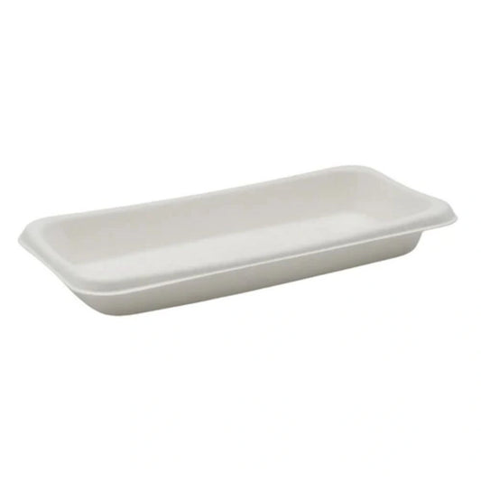 9x6 Bagasse White Chippy Tray (500 Per Box)