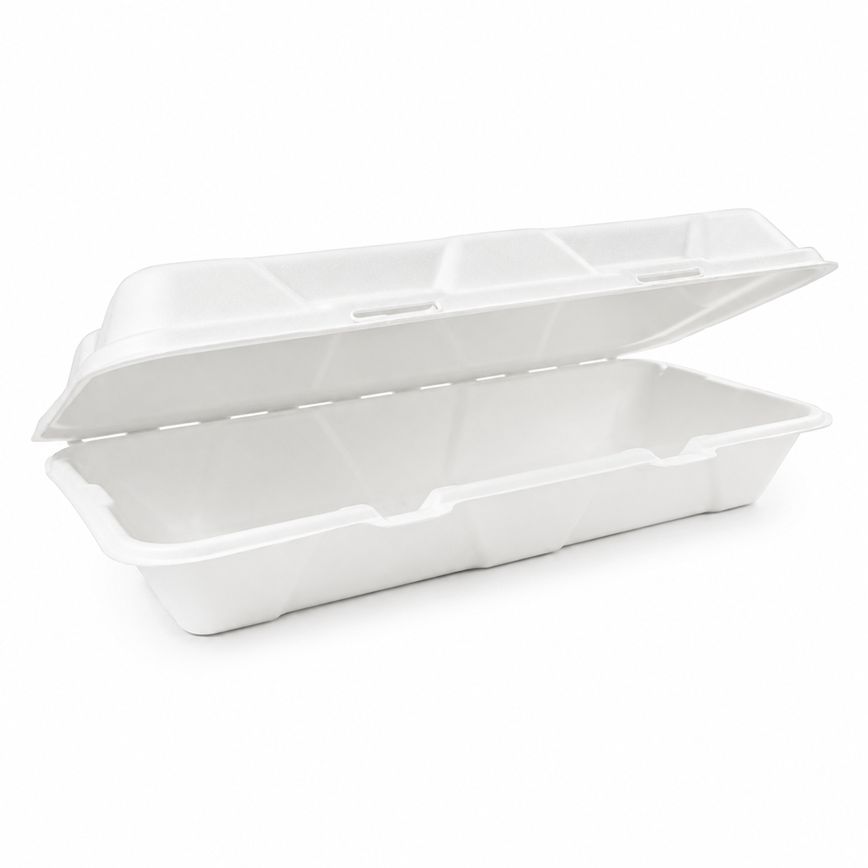 Bagasse White Clamshell Boxes