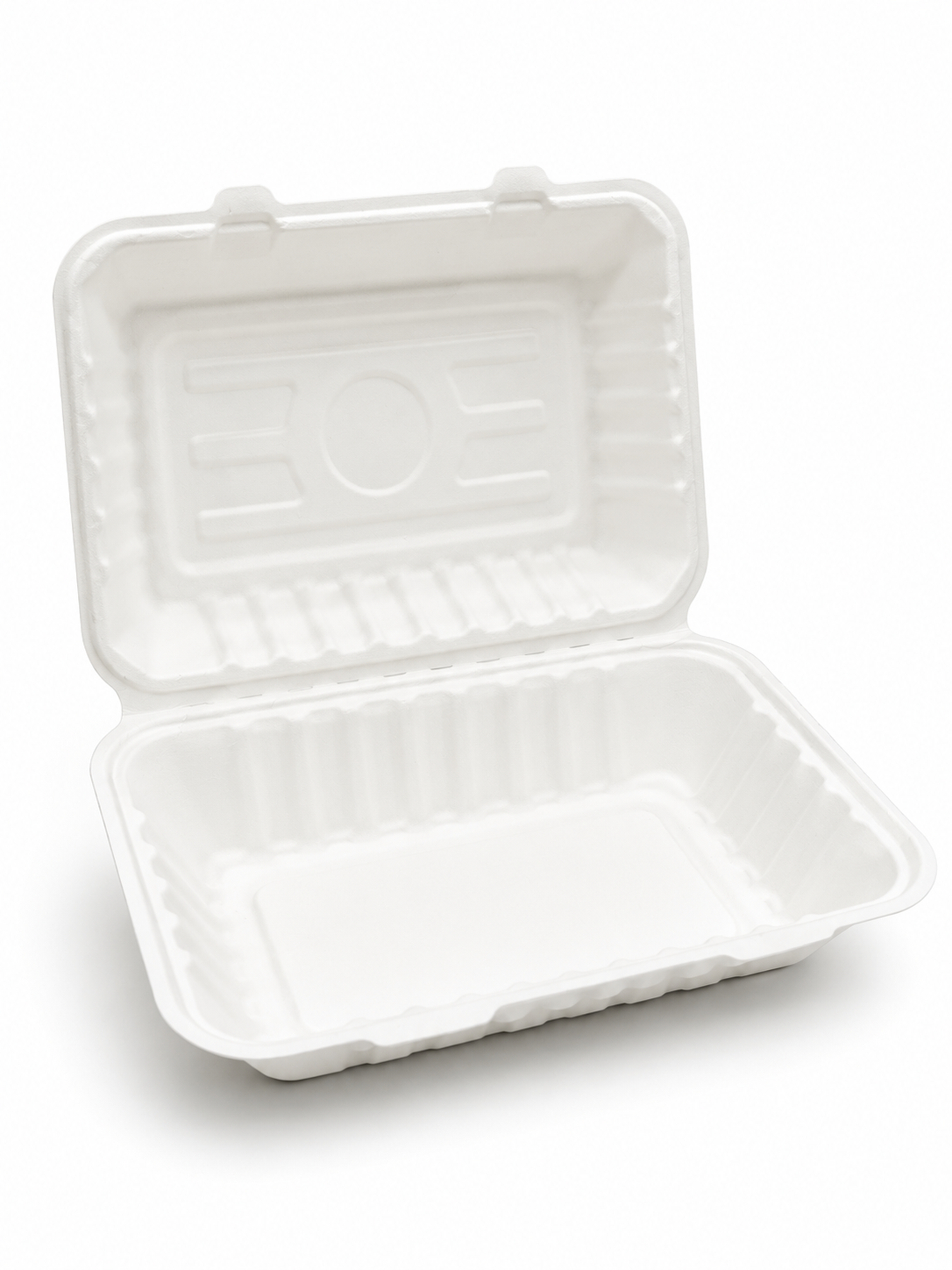 Bagasse White Clamshell Boxes