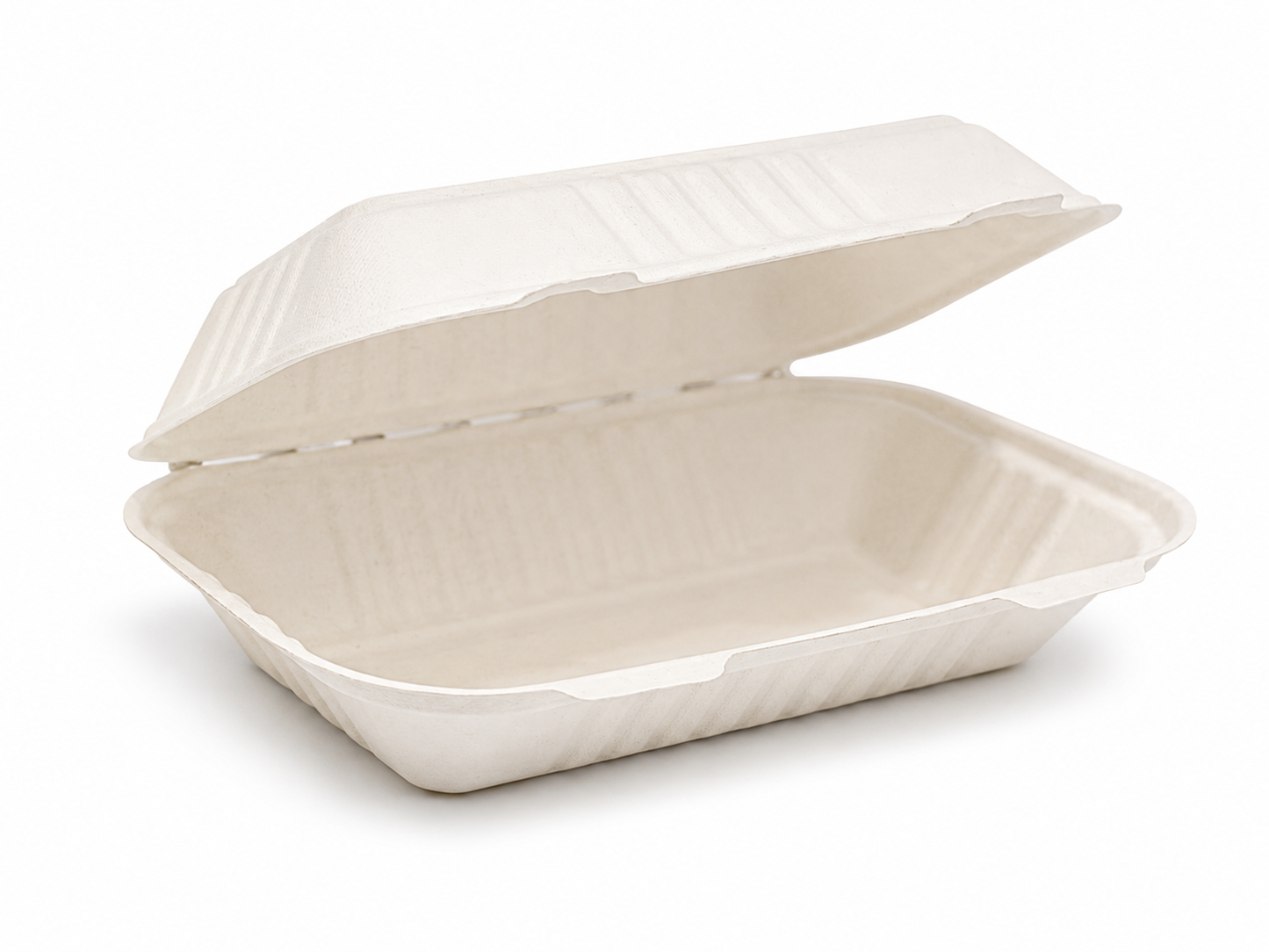Bagasse White Clamshell Boxes