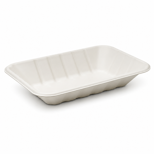 9 x 6’’ Bagasse White Chippy Tray (500 Per Box)