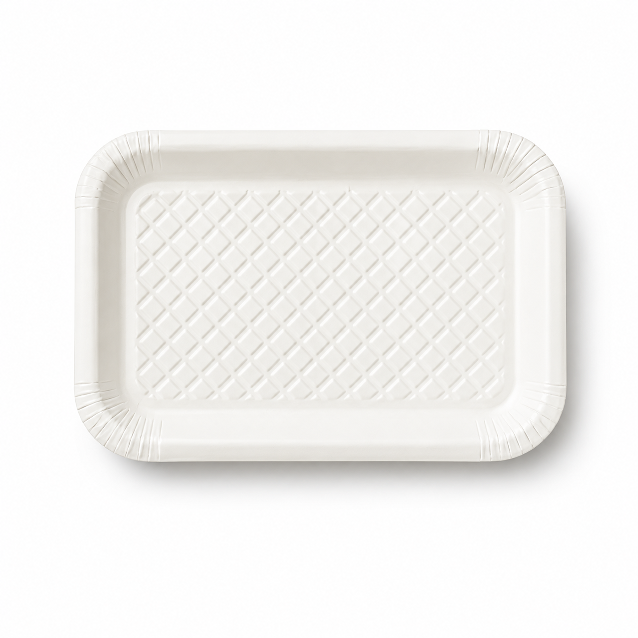 7”x5” 2D White Paper Tray - Rectangle (500 Per Box)