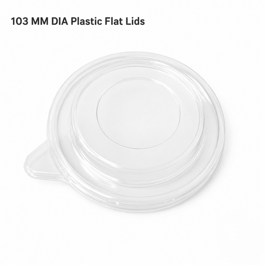 PET 103MM Flat Lid (1000 Per Box)
