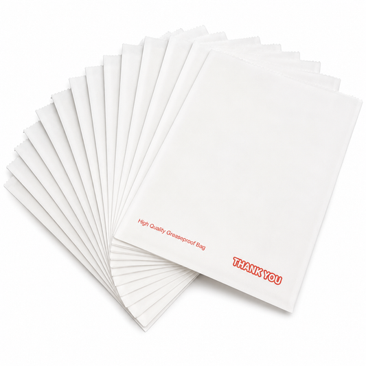 Printed Greaseproof Bags - Thank You Sign (1000 Per Box)