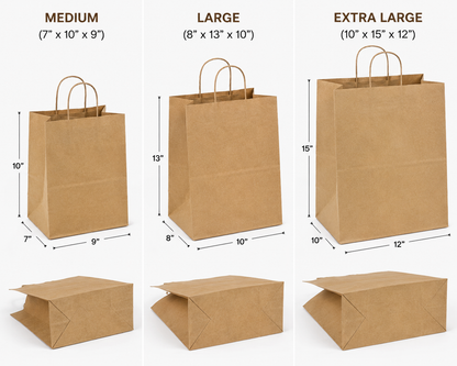 Brown Twisted Handle Paper Carrier Bag (250 Per Box)