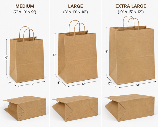 Brown Twisted Handle Paper Carrier Bag (250 Per Box)