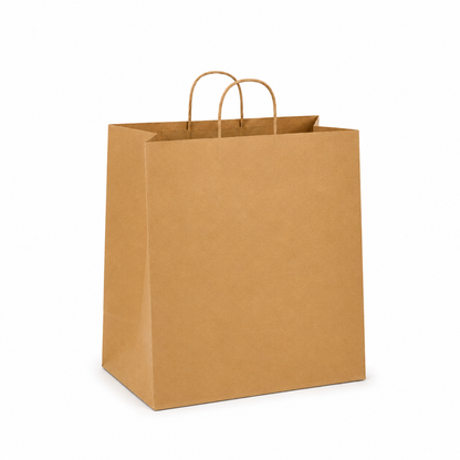 Brown Twisted Handle Paper Carrier Bag (250 Per Box)
