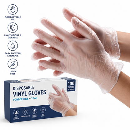 Vinyl Gloves (100X10 Per Box)