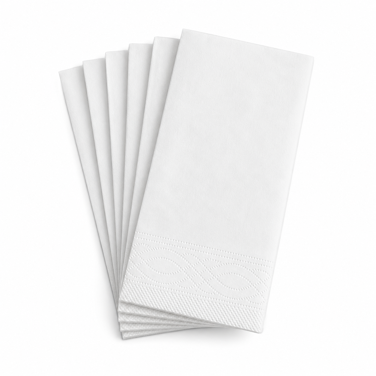40cm 2PLY 1/8 Folded Napkin White