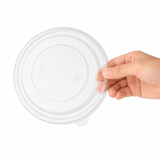 Kraft Round Food Bowls Clear Lid (300 Per Box)