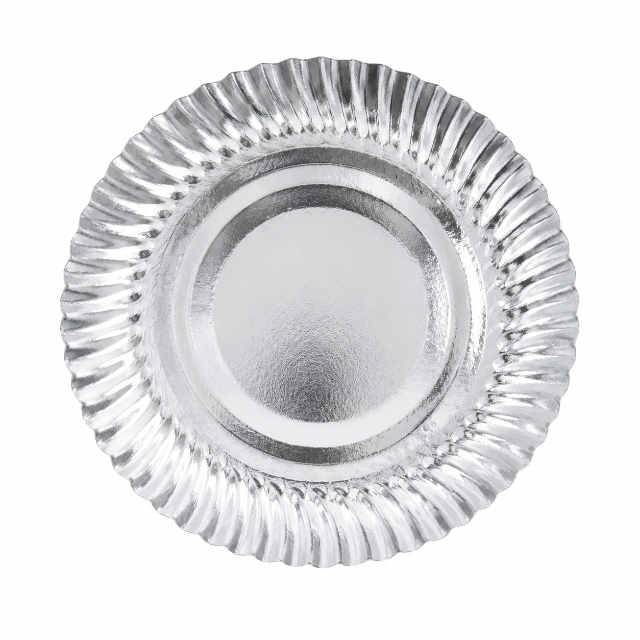 Silver Coated Paper Plate - Round