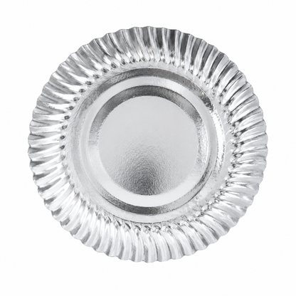 Silver Coated Paper Plate - Round
