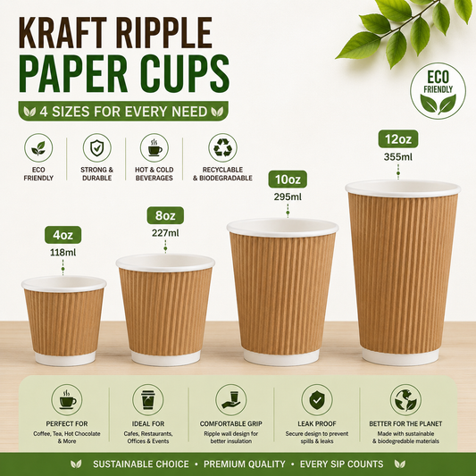 Brown Ripple Coffee Cup