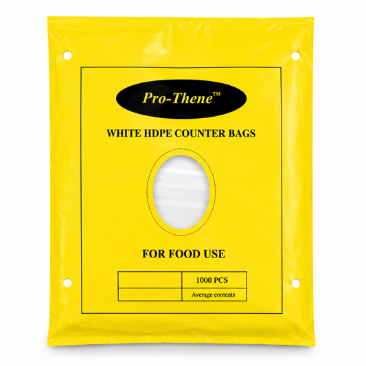 Pro-Thene HDPE Counter Bag White (1000 Per Box)