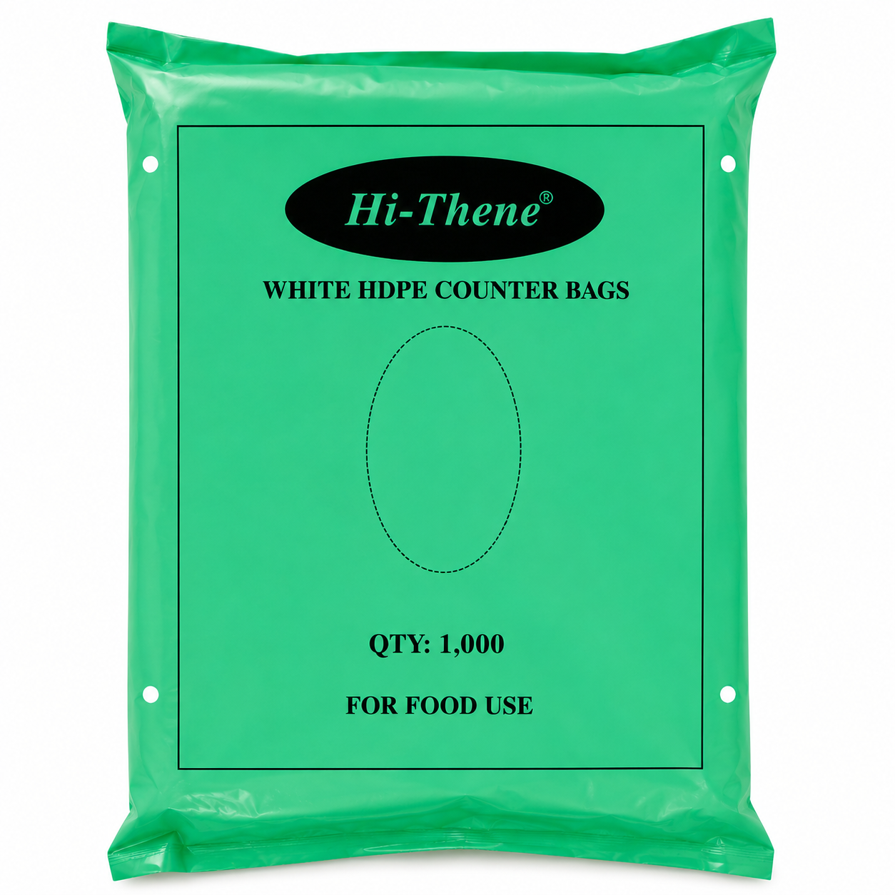 Hi-Thene HDPE Counter Bag White (1000 Per Box)