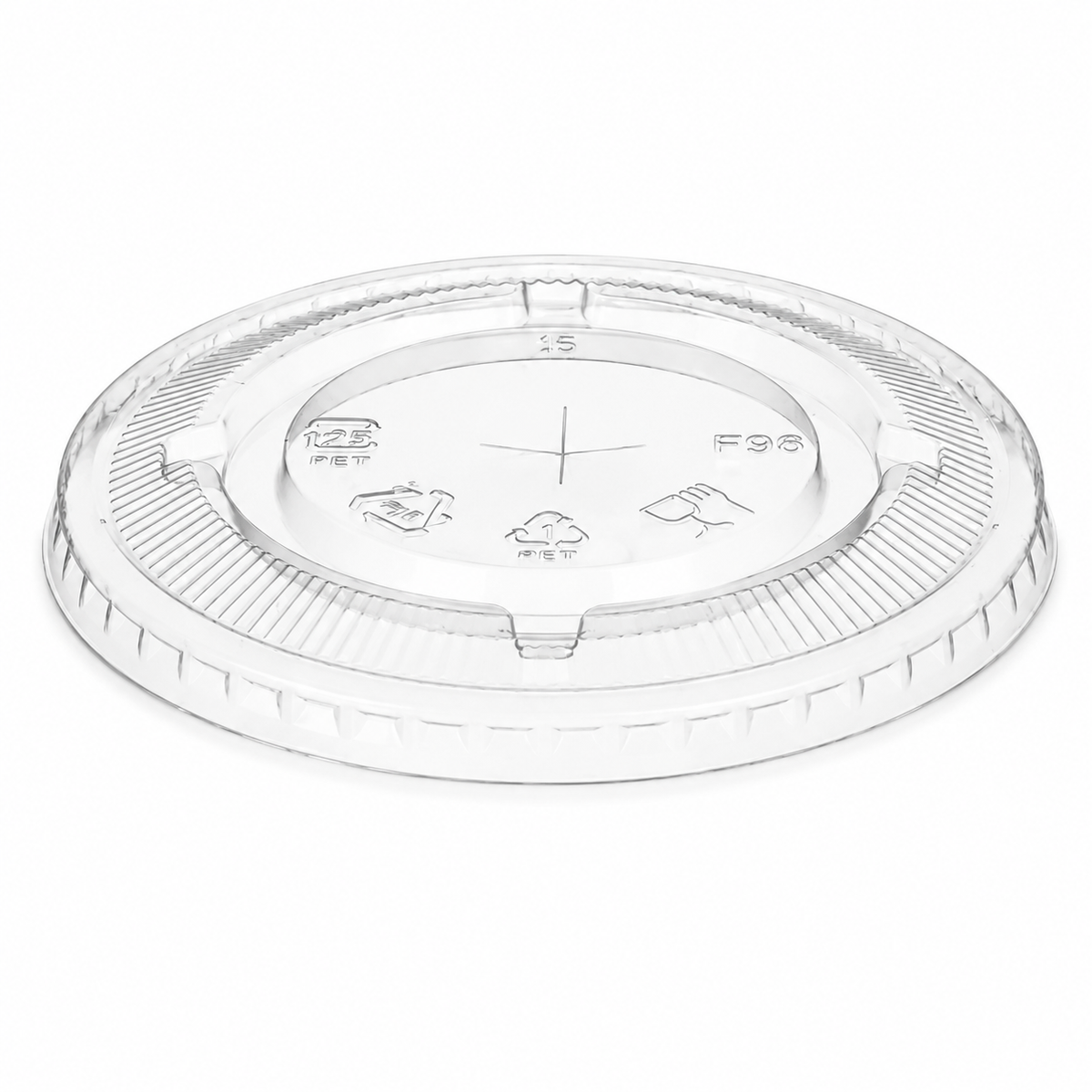 PET 80MM Flat Lid (500 Per Box)