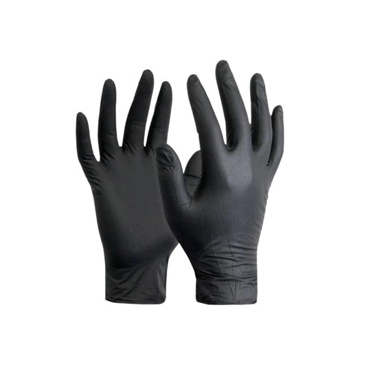 100pcs Nitrile Black Gloves- S,m,l,xl (10 Per Box)