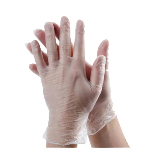 100pcs Vinyl Clear Gloves- S,m,l,xl (10 Per Box)