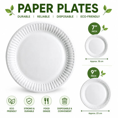 Paper Plates - Round (1000 Per Box)