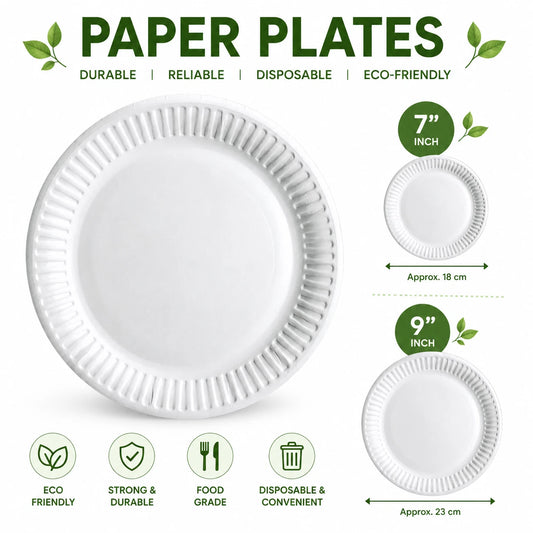 Paper Plates - Round (1000 Per Box)