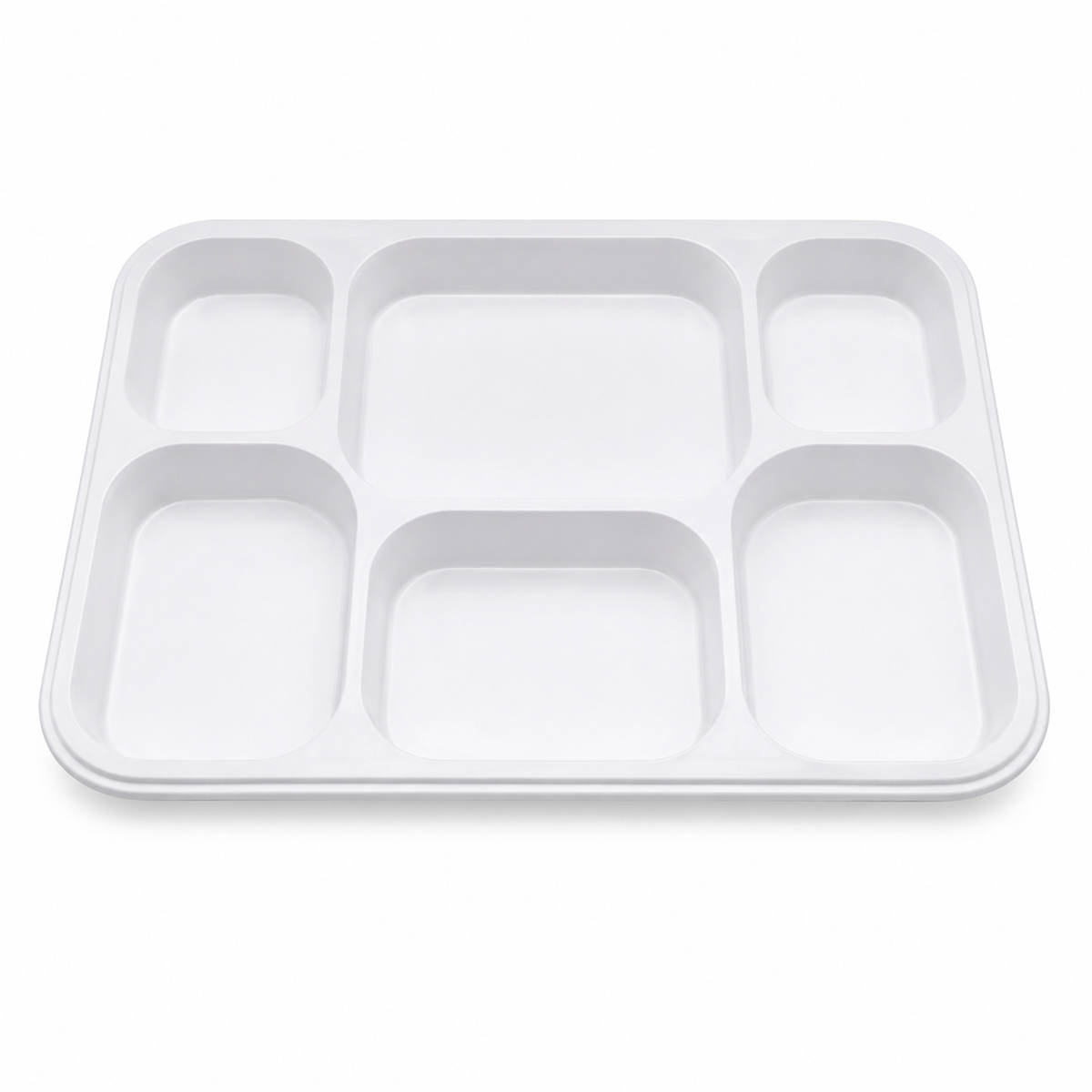 Compartment Reusable Plastic Plates - Rectangle (200 Per Box)