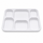 Compartment Reusable Plastic Plates - Rectangle (200 Per Box)