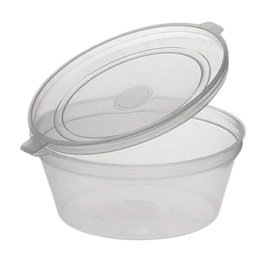 Securepack Round Chutney Pots Hinged Premium (1000 Per Box)