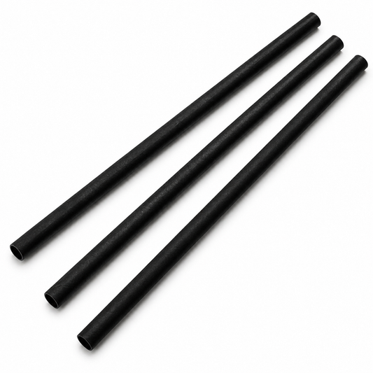 6MM Black Paper Straw (200 Per Box)