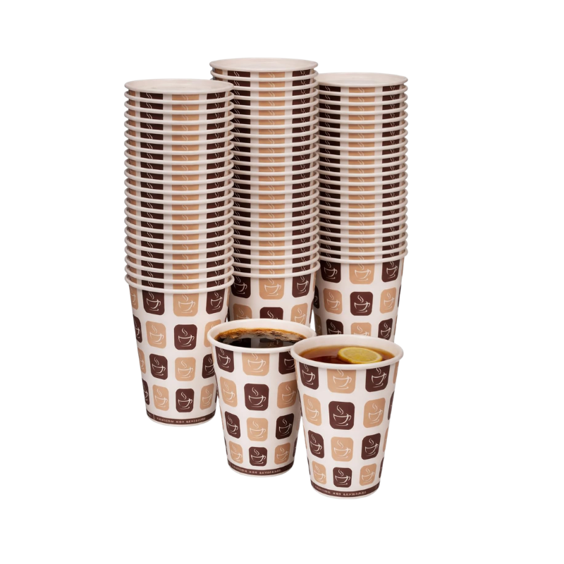 Single Wall Printed Paper Cup - 8oz (1000 Per Box)