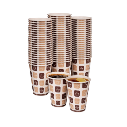 Single Wall Printed Paper Cup - 8oz (1000 Per Box)